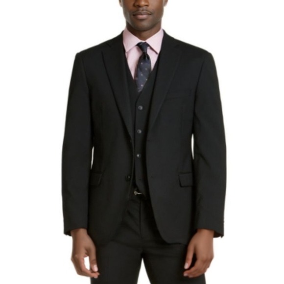 Alfani Other - Alfani Sport Coat Mens 38R Black Slim Fit Two Buttons Blazer Suit Jacket NWT